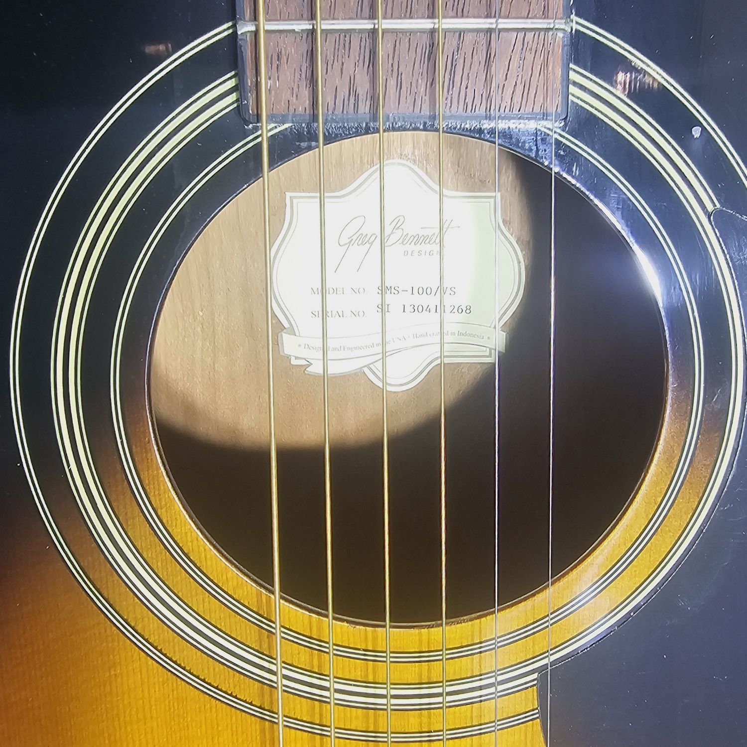 NEW Samick Greg Bennett Design SMS100  Acoustic Guitar Vintage Sunburst