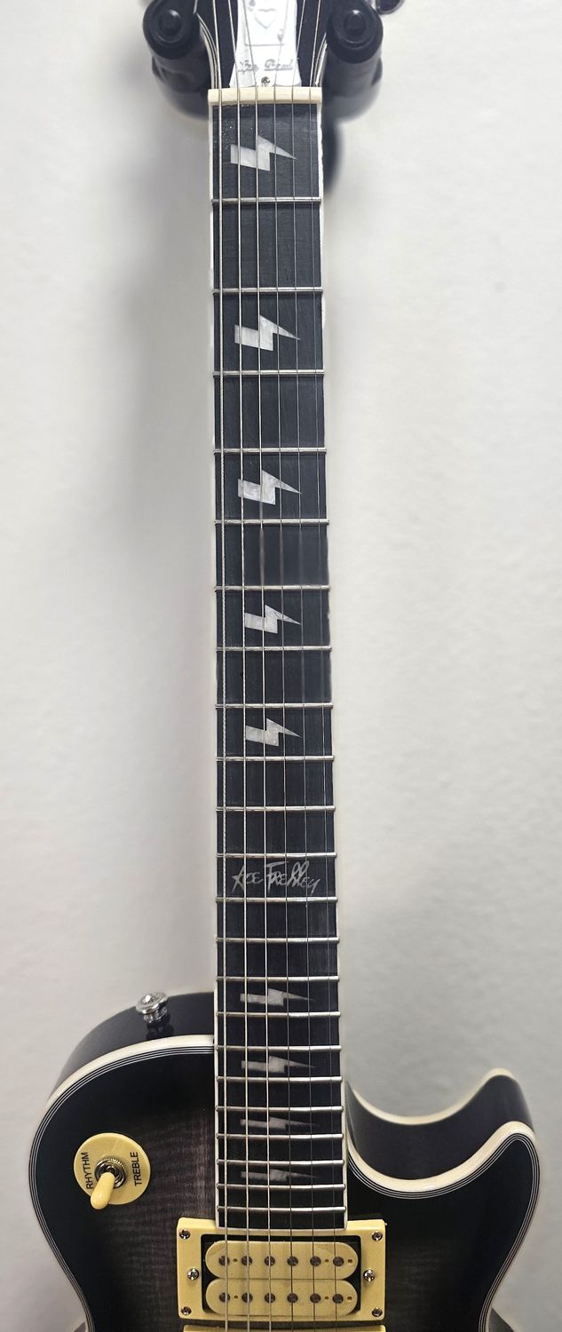 NEW Ace Frehley Signature Les Paul Electric Guitar Transparent Blackburst 3H pickup
