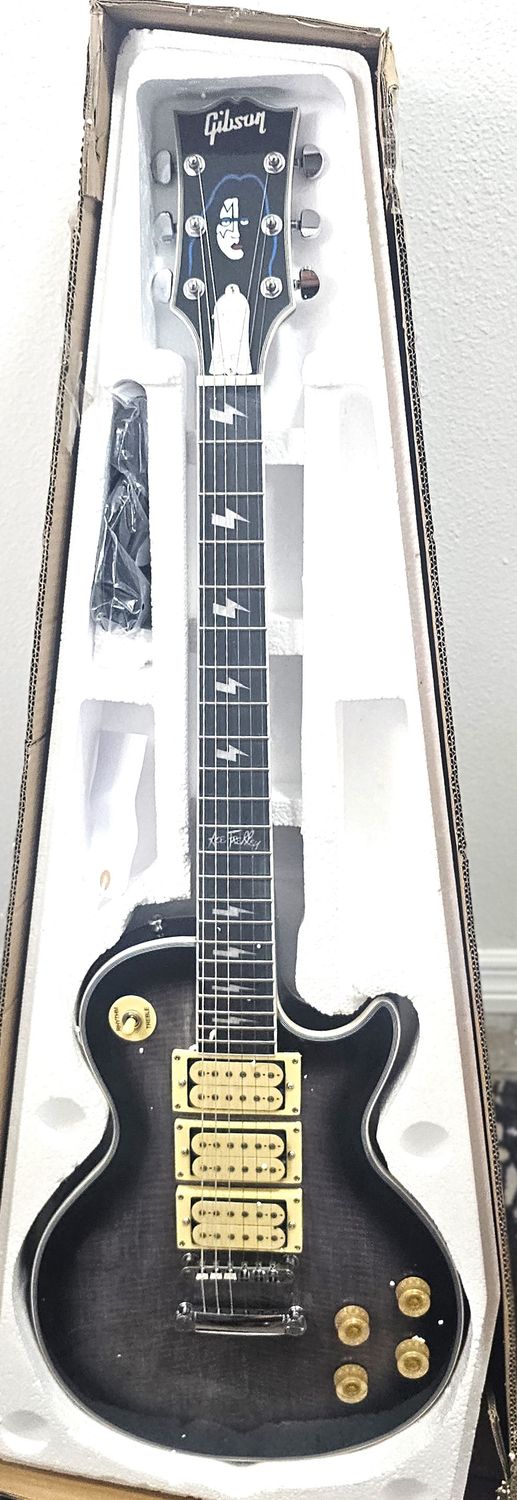 NEW Ace Frehley Signature Les Paul Electric Guitar Transparent Blackburst 3H pickup