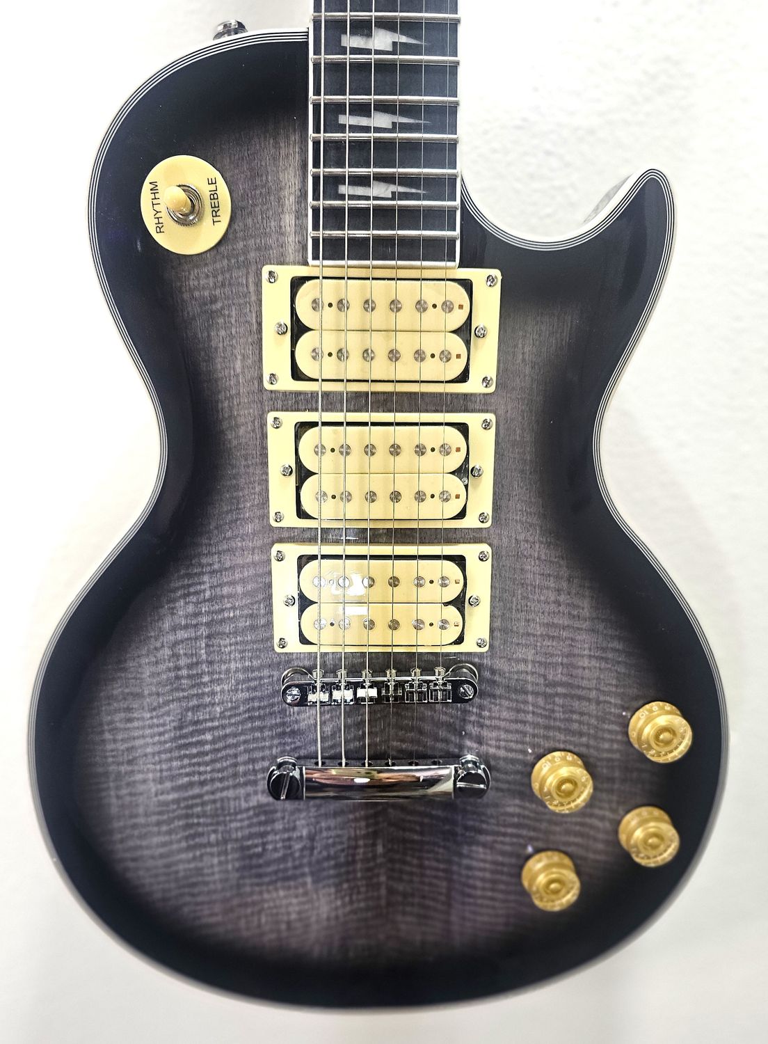 NEW Ace Frehley Signature Les Paul Electric Guitar Transparent Blackburst 3H pickup