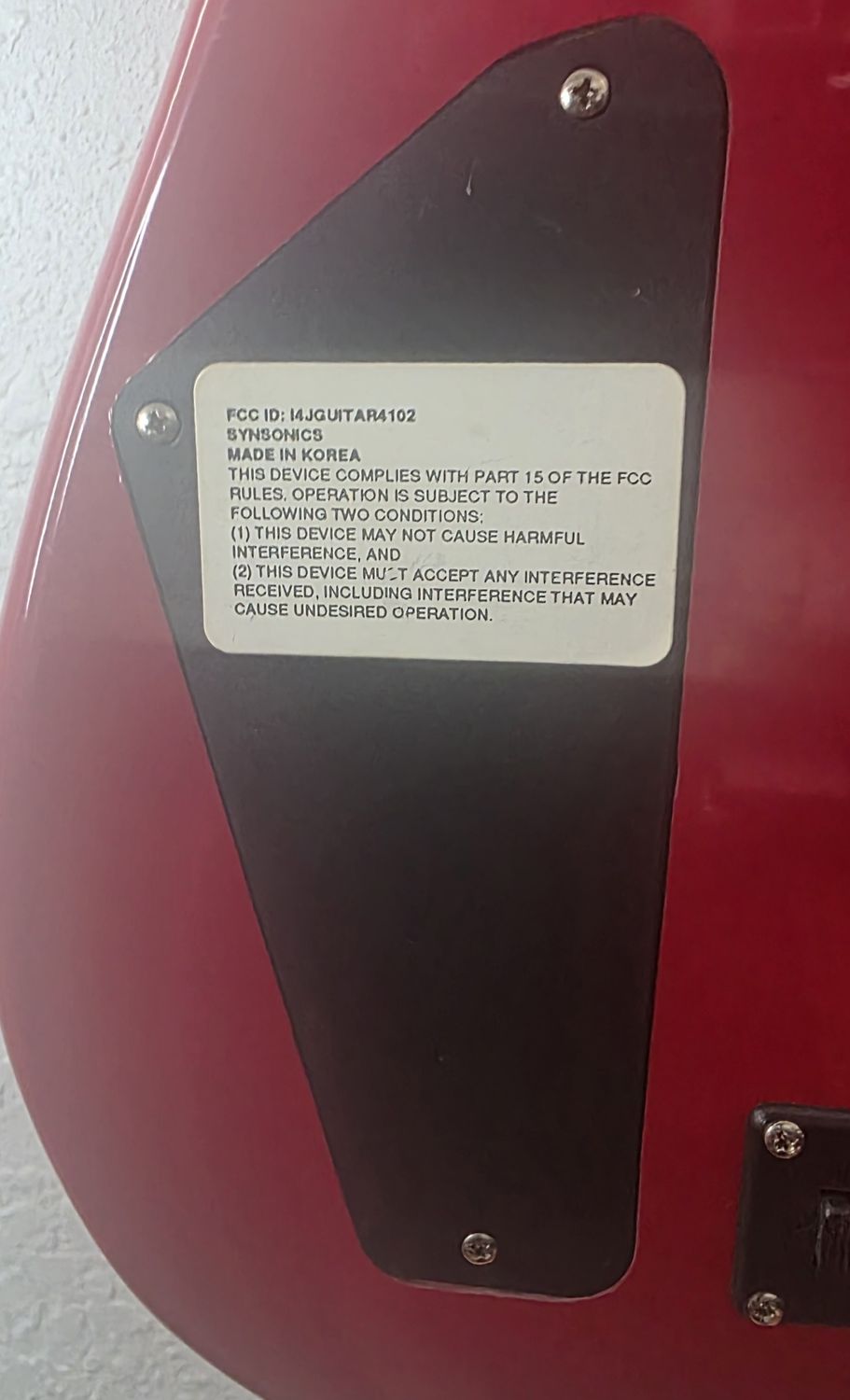 Synsonics 7010S 1980s Red Travel Guitar