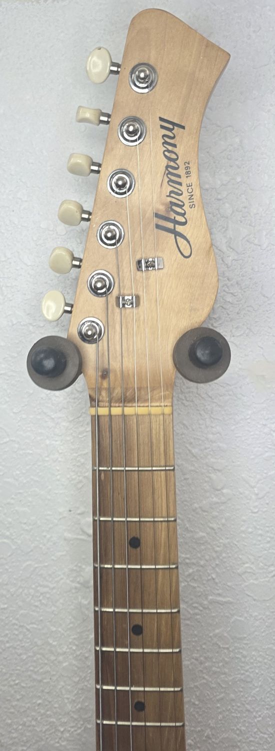 Harmony H80 Vintage 1990's Mini Strat Style Electric Guitar - Candy Apple Red