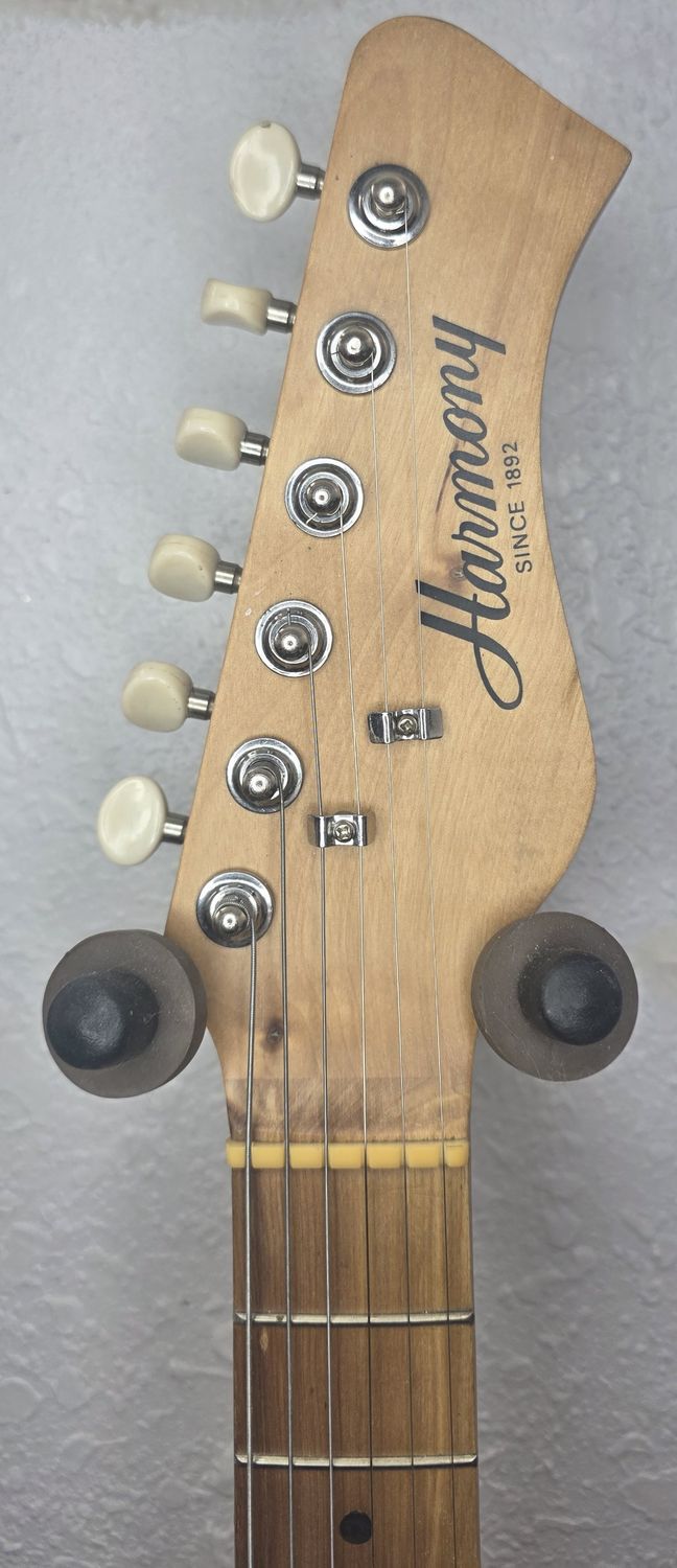 Harmony H80 Vintage 1990's Mini Strat Style Electric Guitar - Candy Apple Red