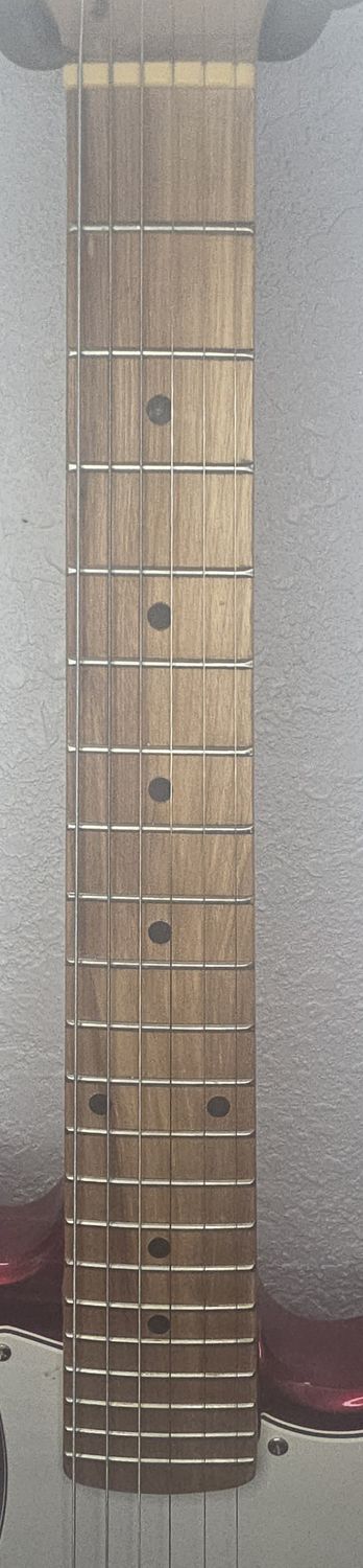 Harmony H80 Vintage 1990's Mini Strat Style Electric Guitar - Candy Apple Red