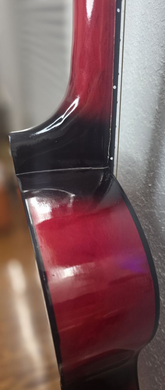 Red / Black Acoustic Guitar