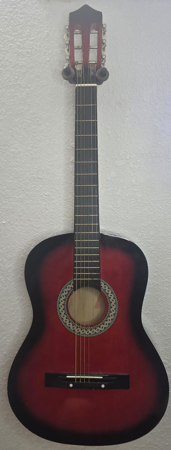 Red / Black Acoustic Guitar