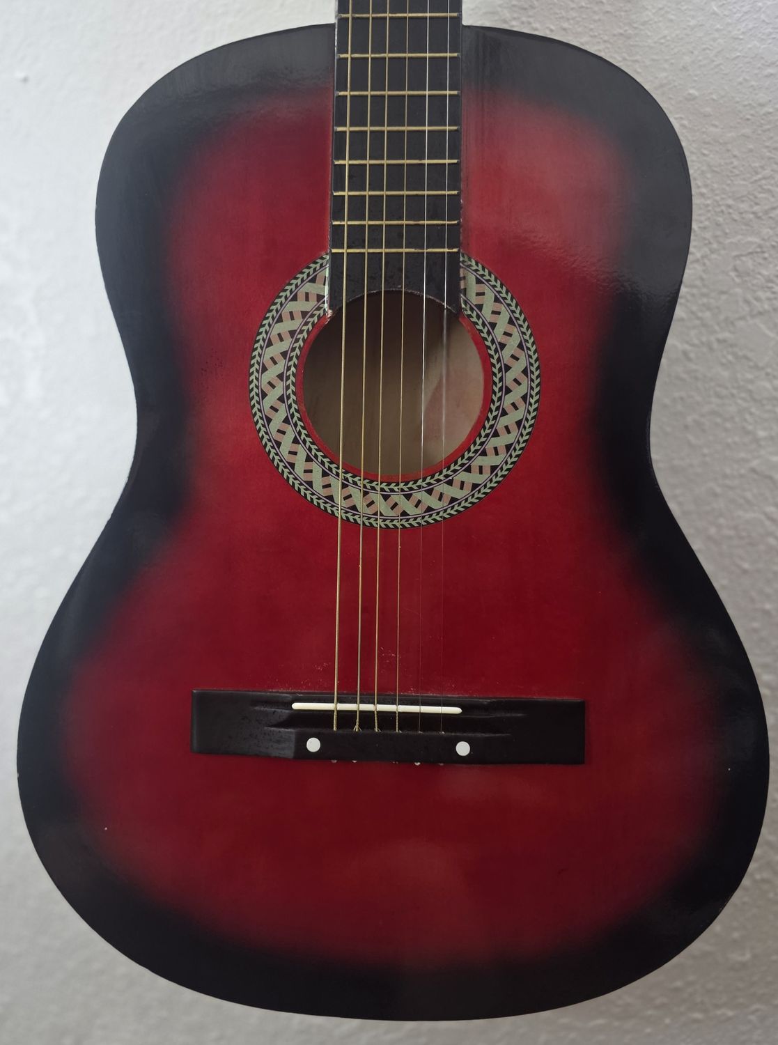Red / Black Acoustic Guitar