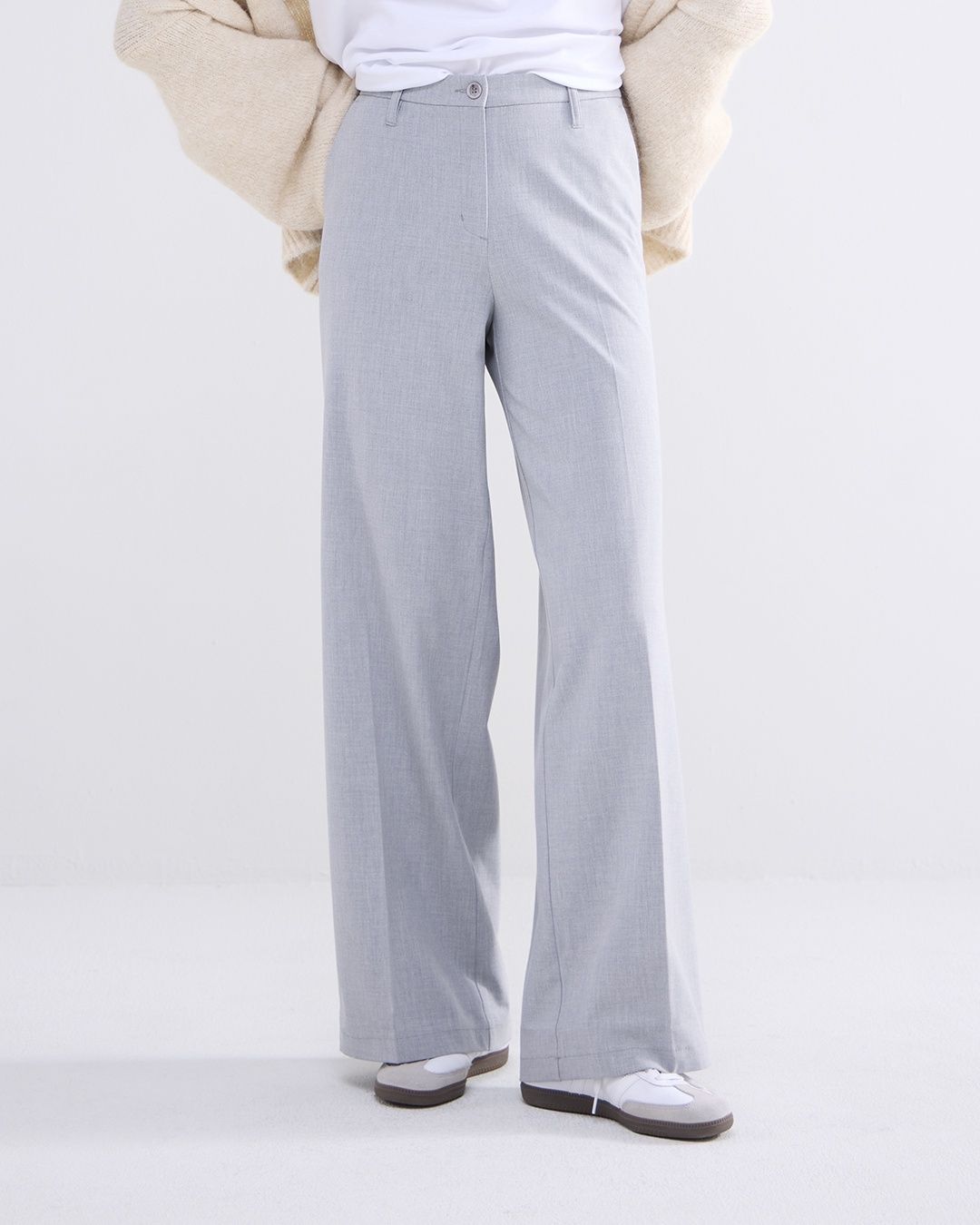 Trousers Viscose Blend Stretch -  Mist