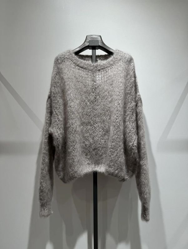 Pull mohair balonmouw - Taupe TU