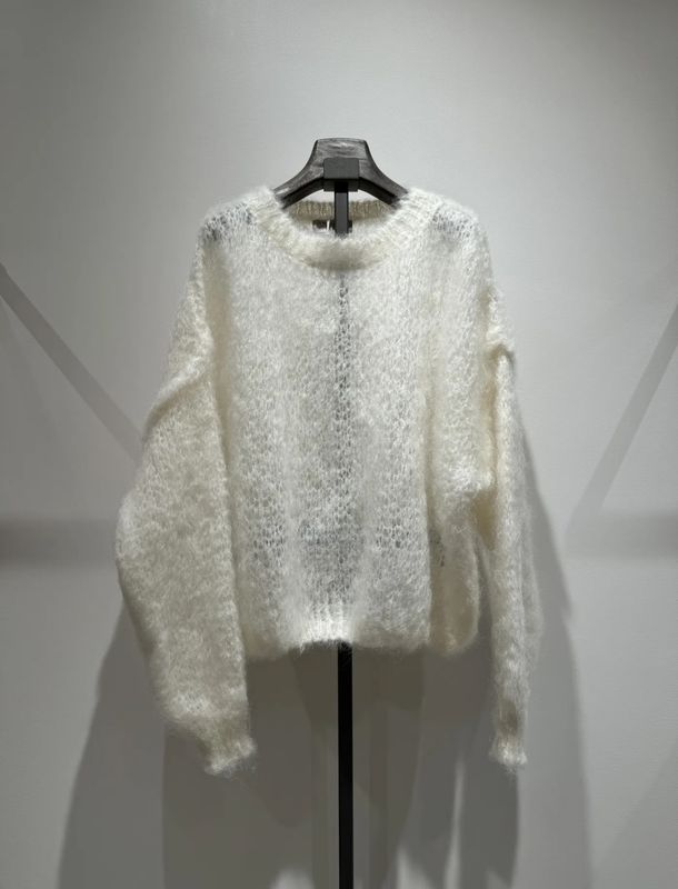 Pull mohair balonmouw - ecru