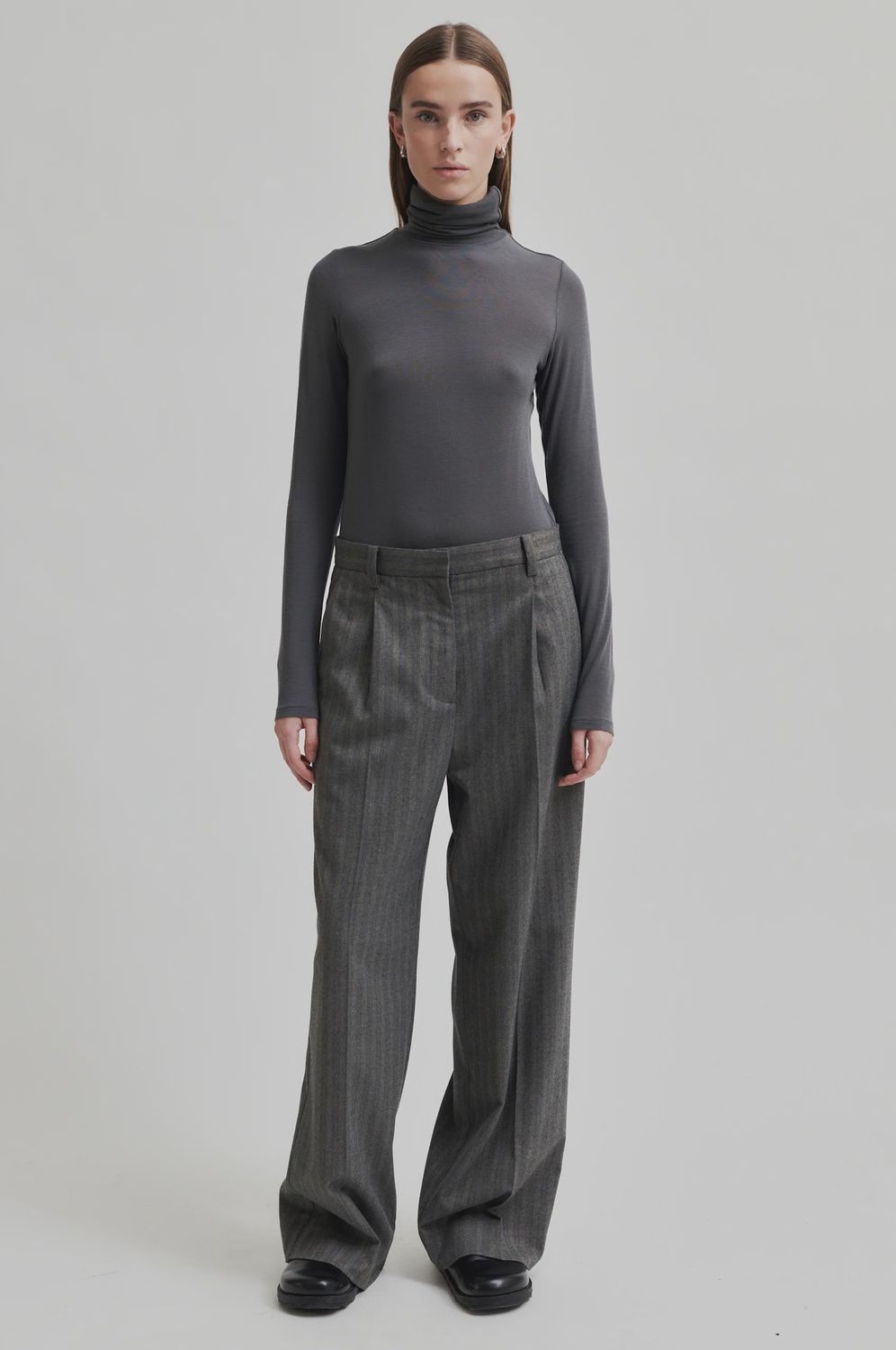 Trousers Hollanda-Dark Grey Melange