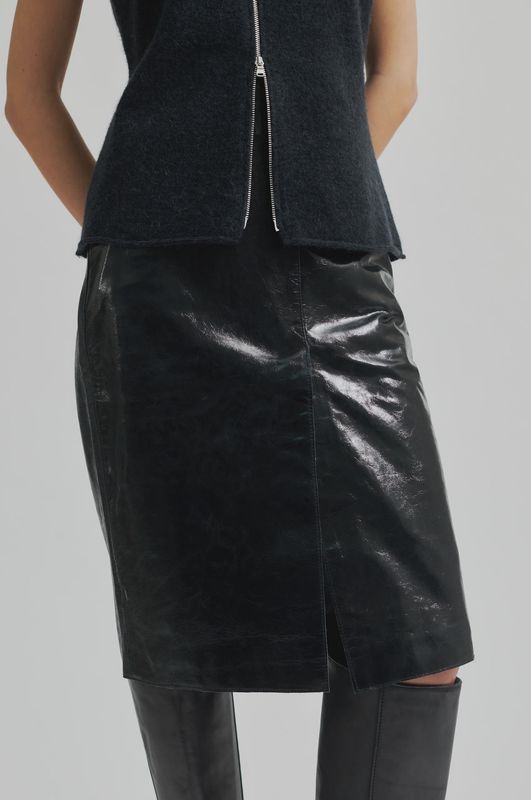 Queens Leather Skirt -  Night Sky