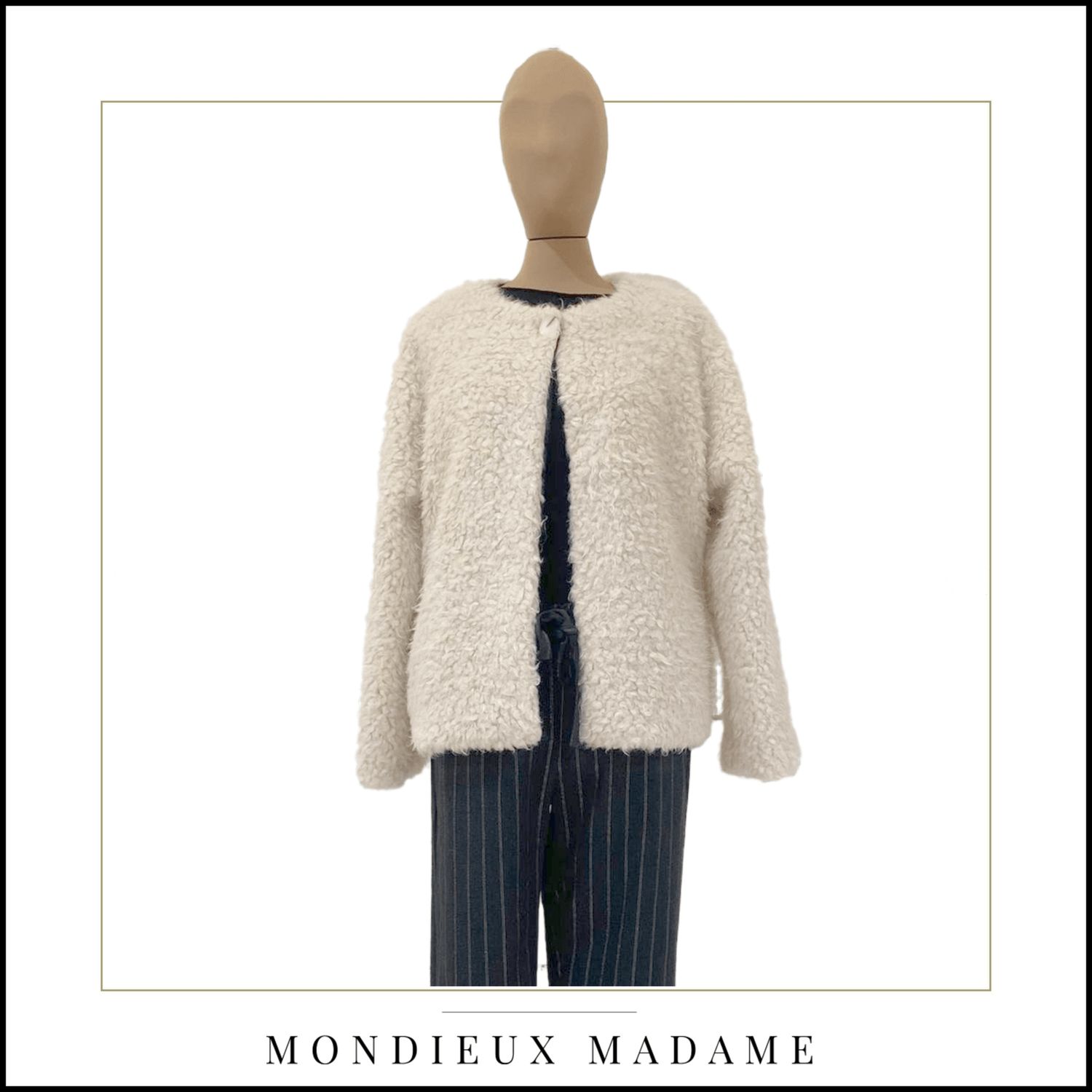 Faux Fur Jas - Ecru