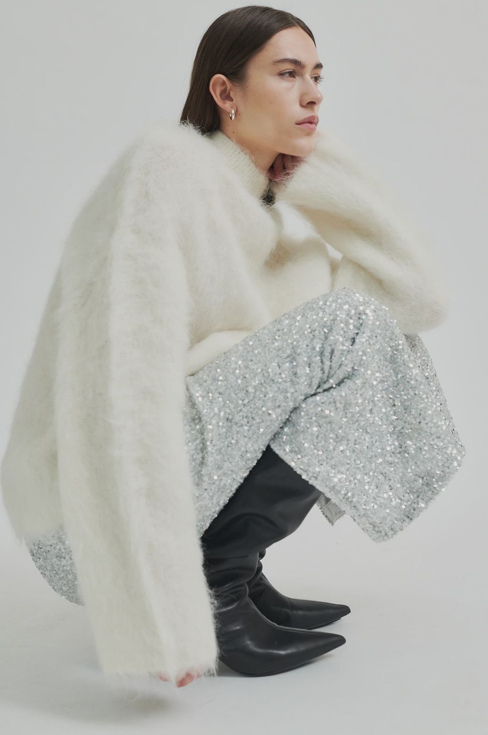 Isaky Knit T-Neck- Ecru