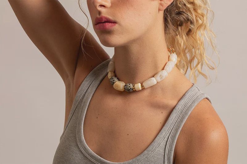 Ketting  Dolly -  Witte Parels 40cm