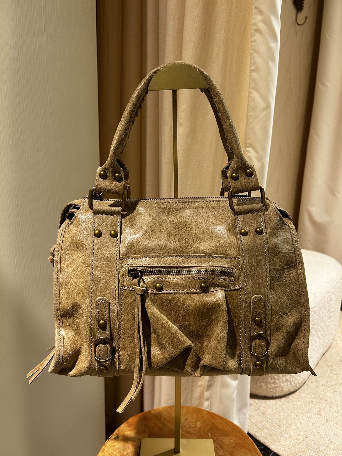 Noa Leather bag - beige