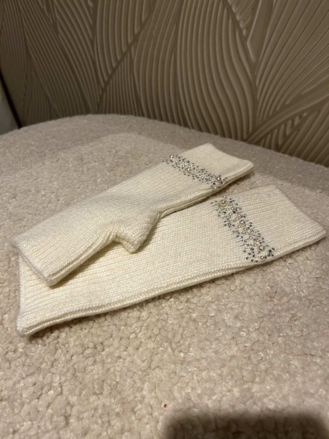 Handschoen Pareldetail