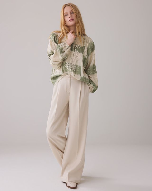 Trousers Uni Pebble Beige