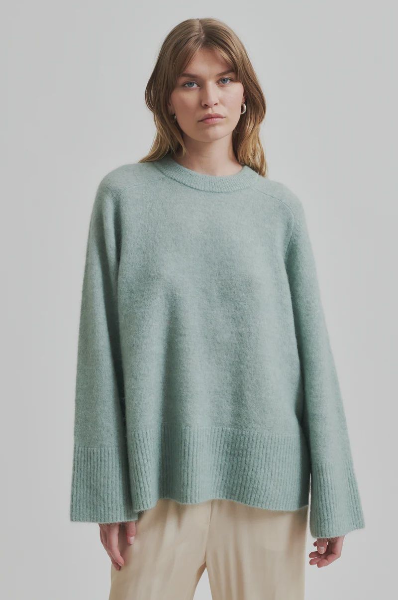Brookline Knit Raglan O-Neck - Slate Green