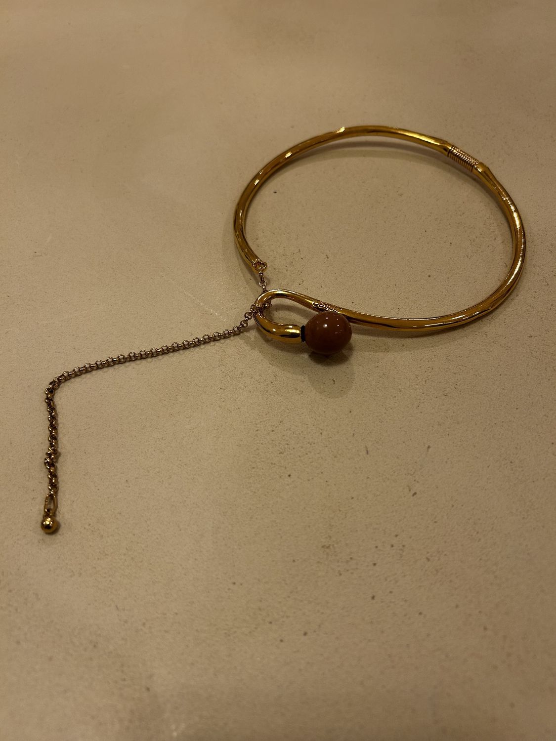 Vaste Ketting  Goud + 1bol