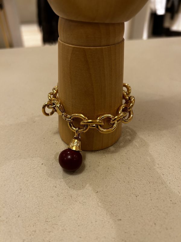 Schakelarmband Dik Goud + 1bol