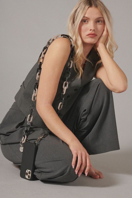 Telefoonkoord Celine - Zwart 120cm
