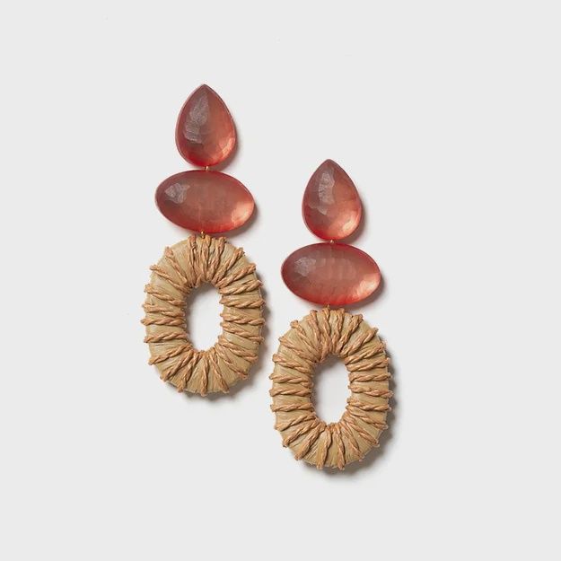 Liso Earrings - Coral