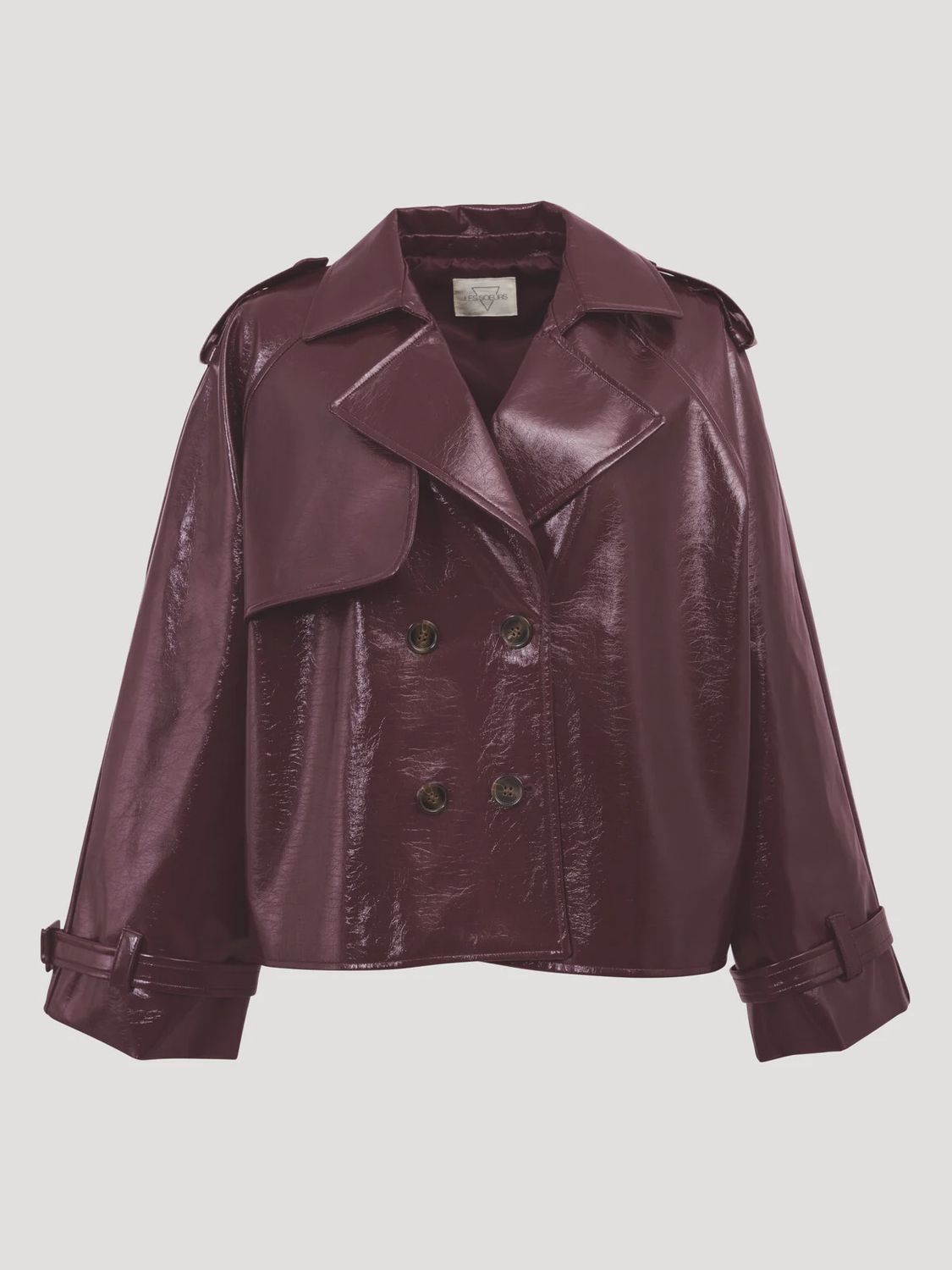 Vegan Leather Trench - Bordeaux