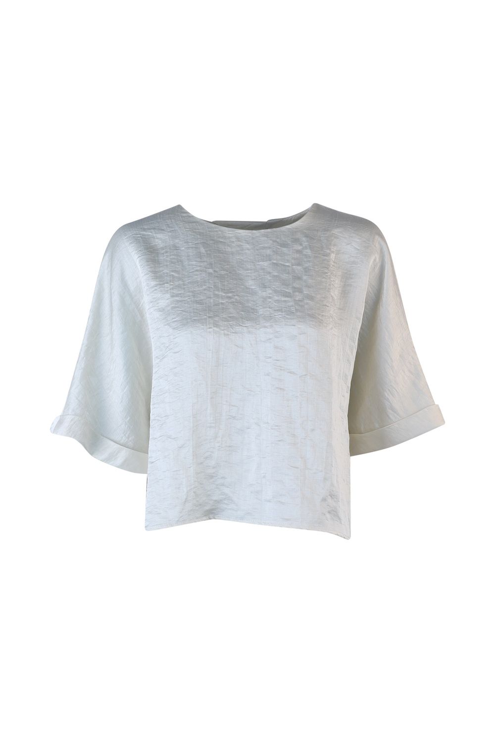 Blouse Acuna Hammered Satin - Ecru