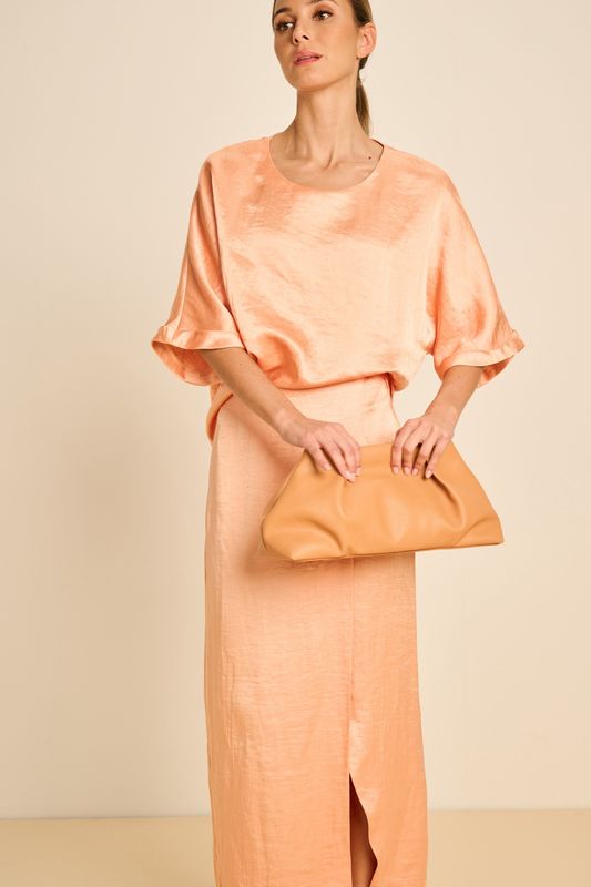 Blouse Acuna Hammered Satin - Apricot