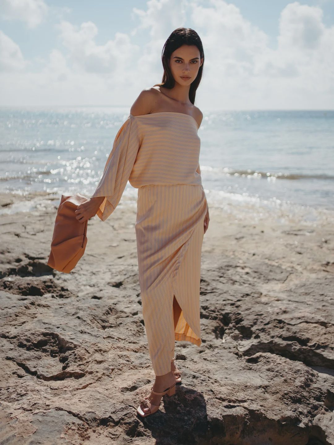 Blouse Hildago Viscose Stripe - Apricot