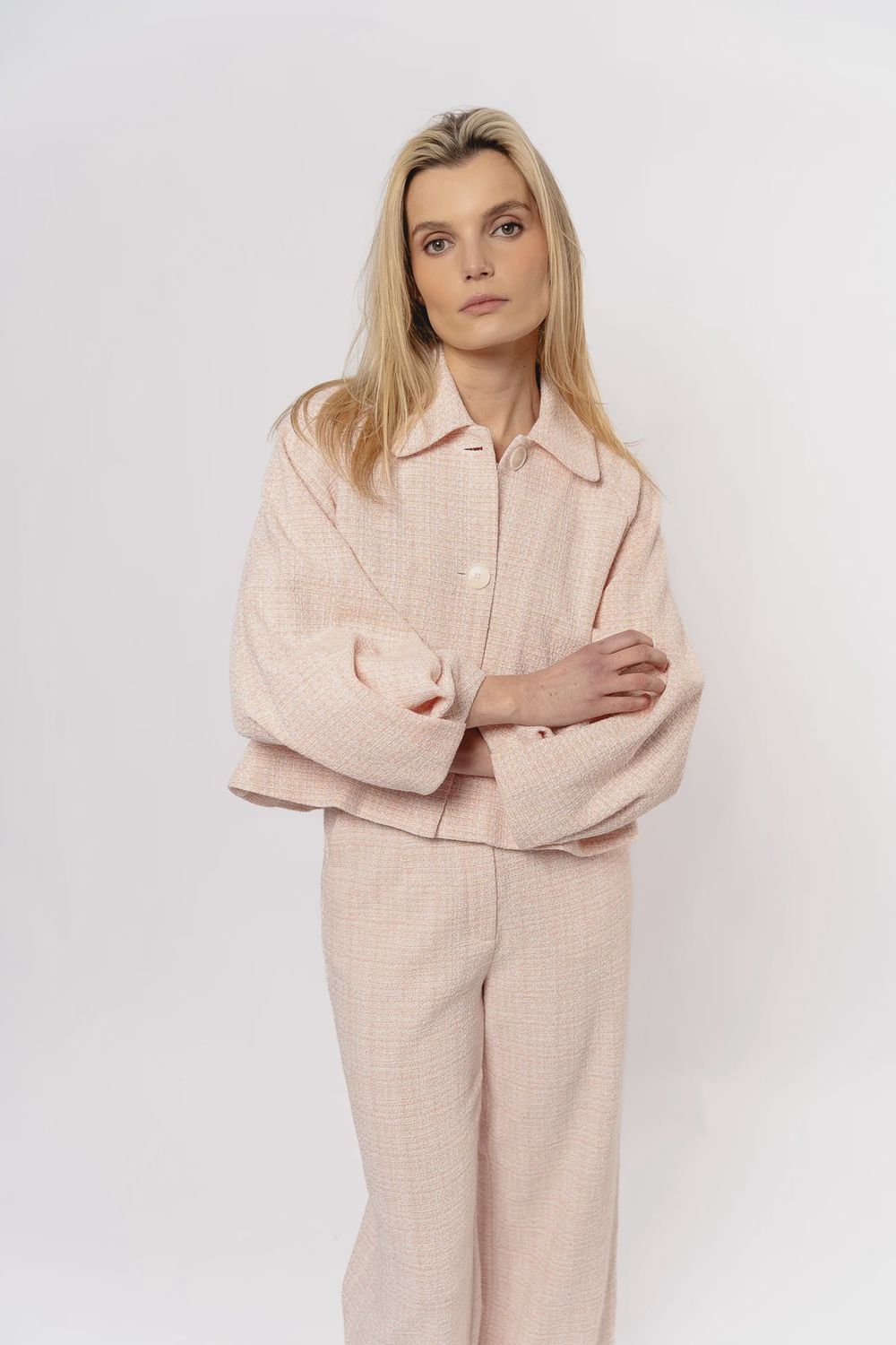 Rosa Jacket - Peach Boucle