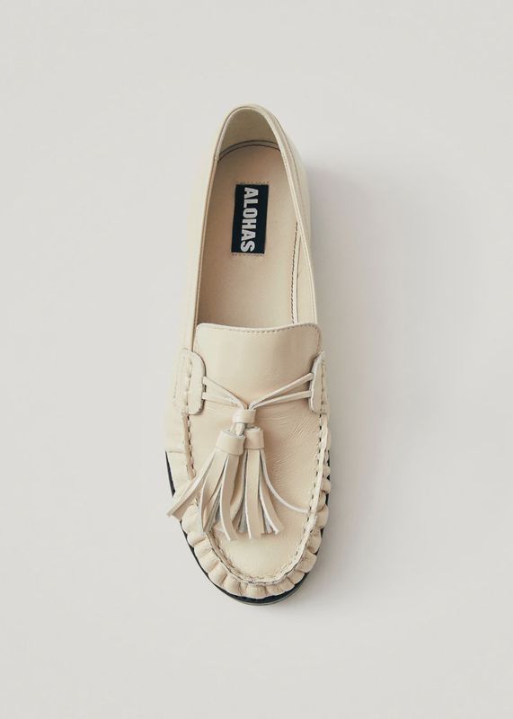 Leather Loafers Marietta - Onyx Cream