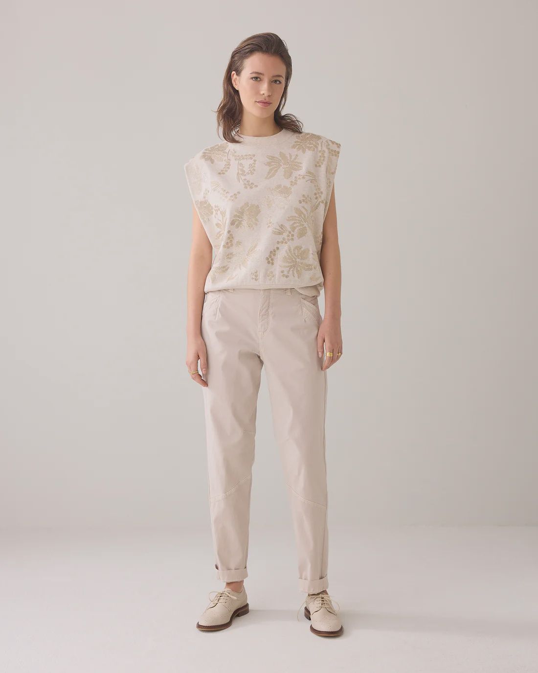 Spencer met Pailletten - Pebble Beige