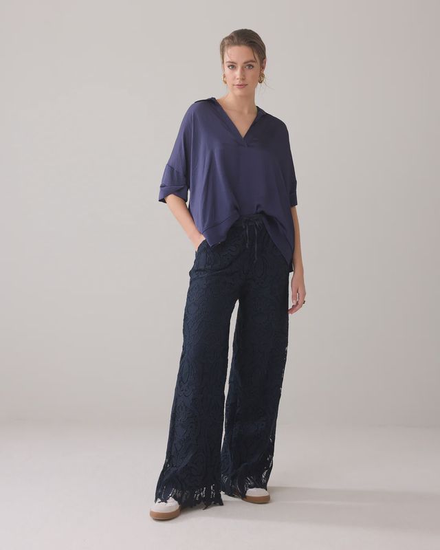 Kanten Broek - Navy Noir