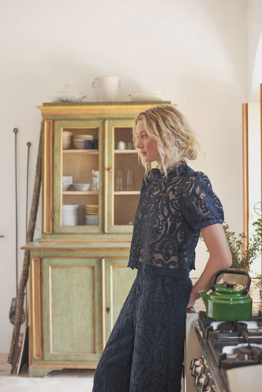 Kanten Top - Navy Noir