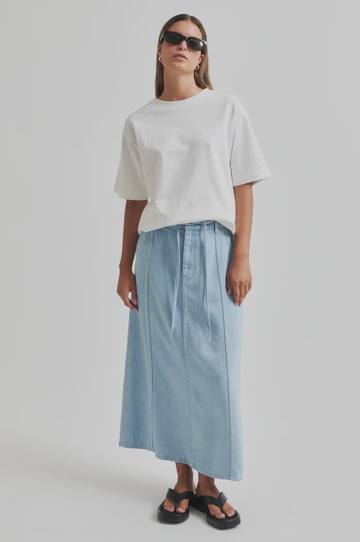 Irvin Denim Skirt - Light  Blue Denim