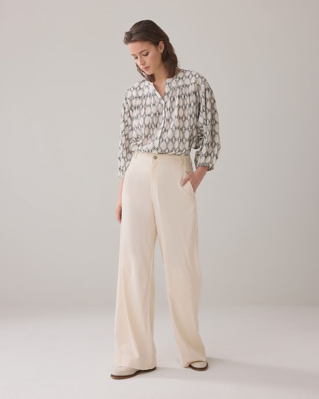 Lange Broek Lyocellmix - Ivory