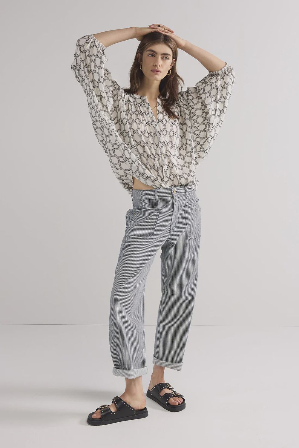 Oversized Blouse Lurex - Ivory
