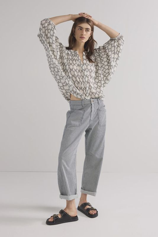 Oversized Blouse Lurex - Ivory