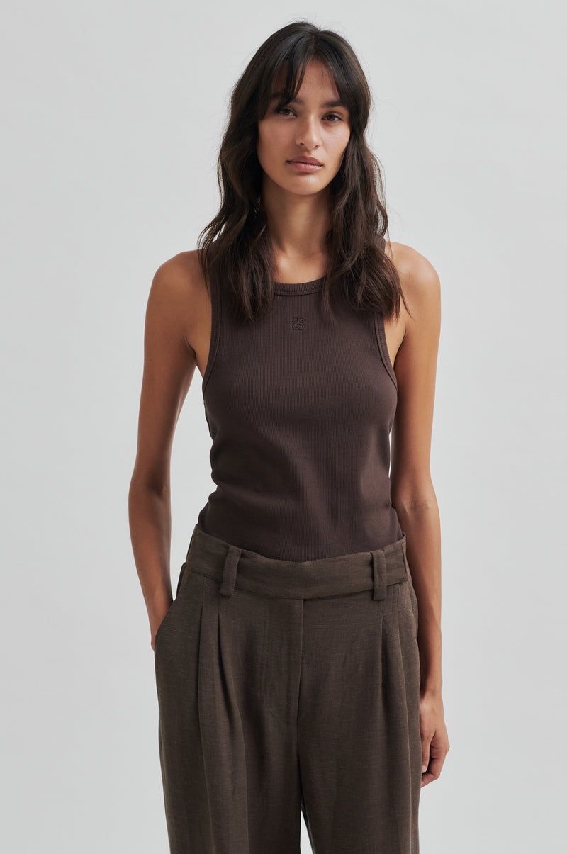 Gelina Tank Top - Chocolate Bro