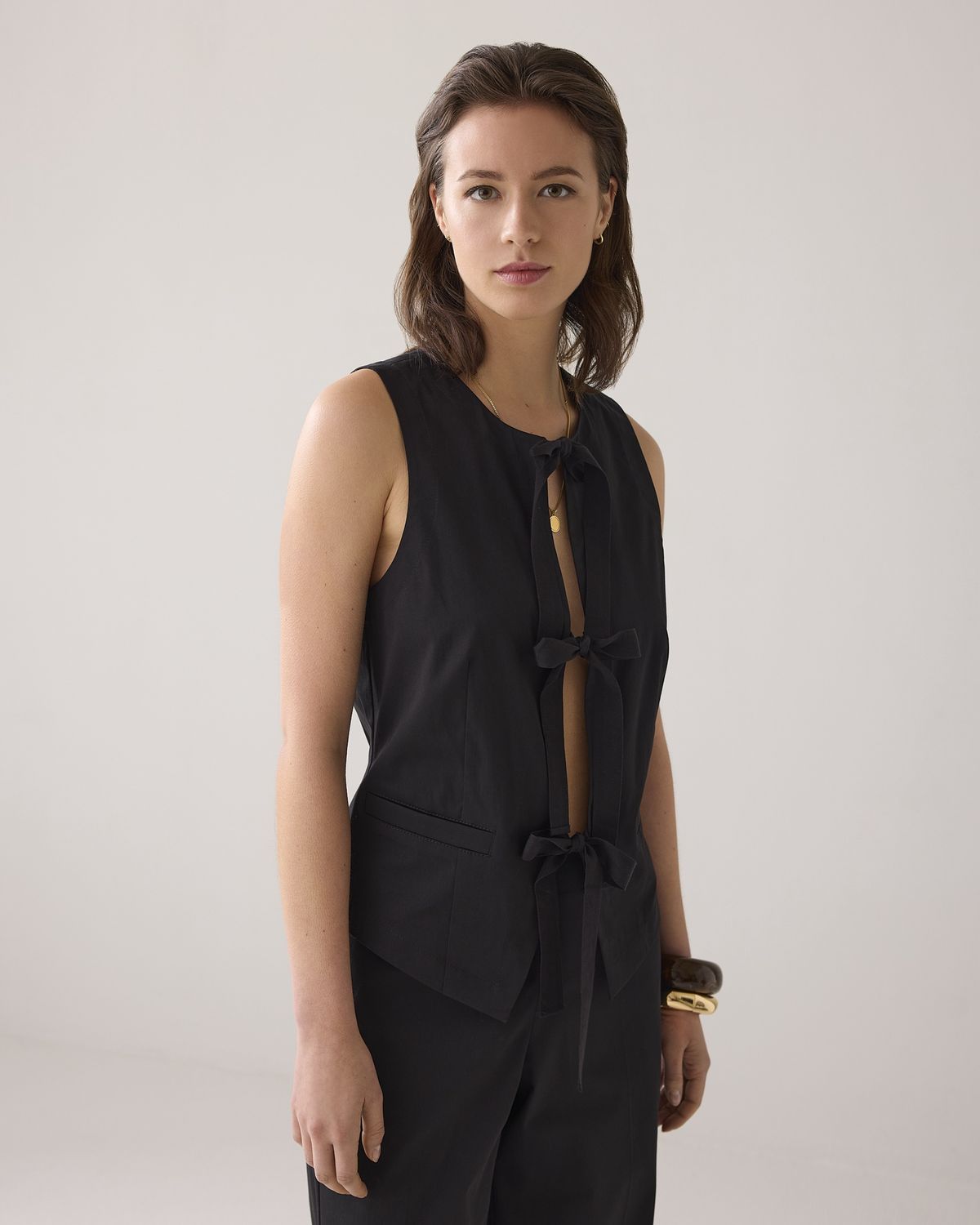 Gillet Cotton Stretch - Black