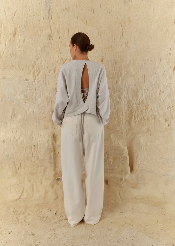 Onna&#39;CL Open Back Sweat - Grey Melee