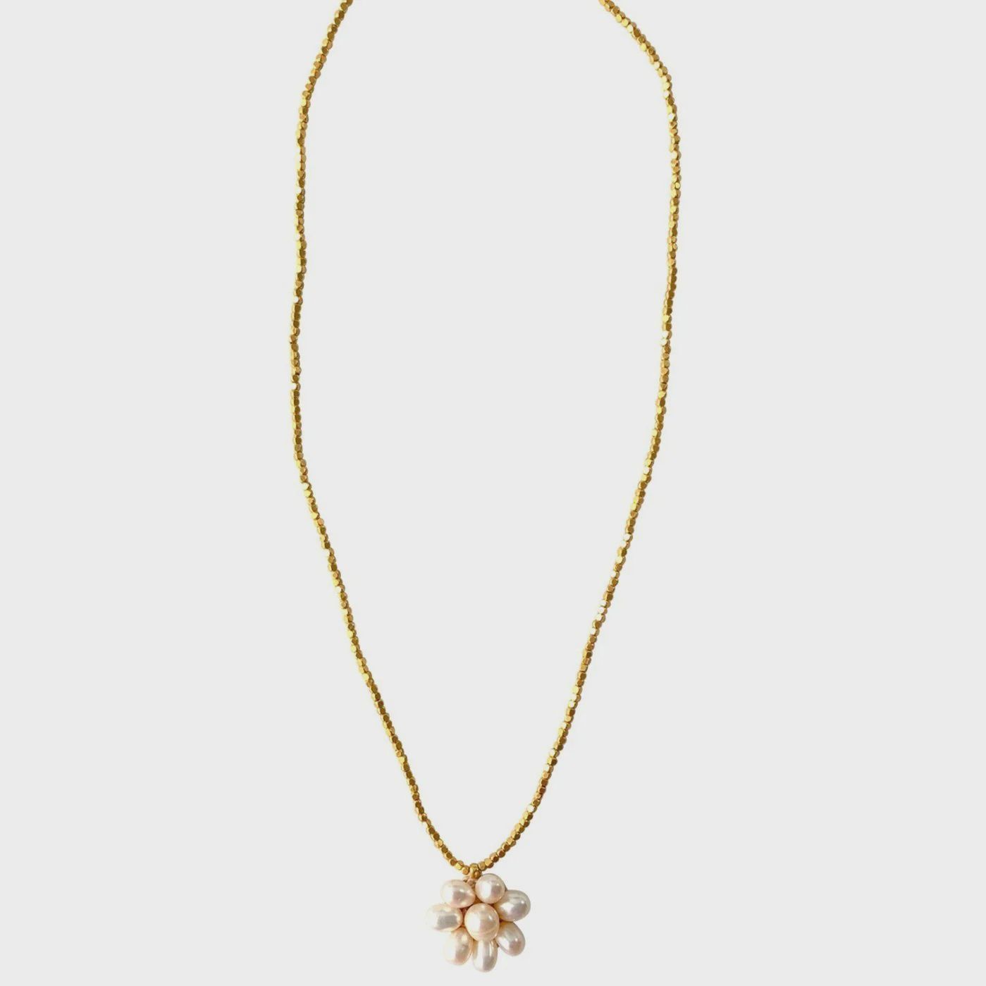 Necklace Fleur - Pearl