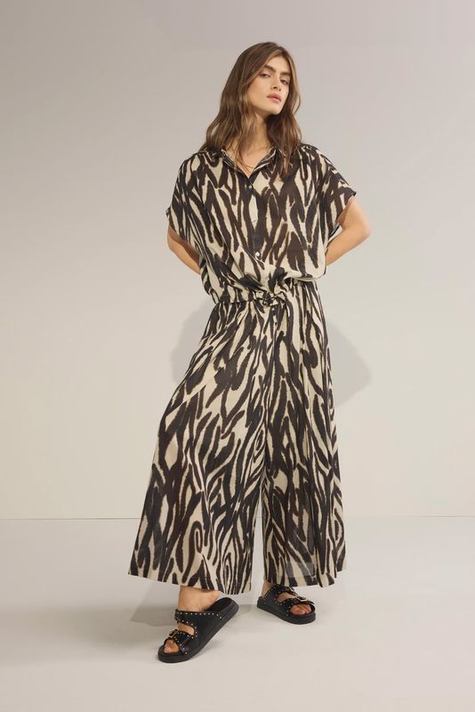 Palazzo Broek met Print - Multicolor