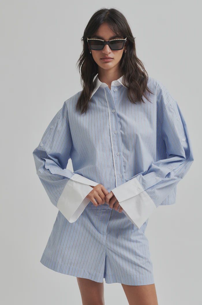 Alanis Combi Shirt - Light Blue Stripe