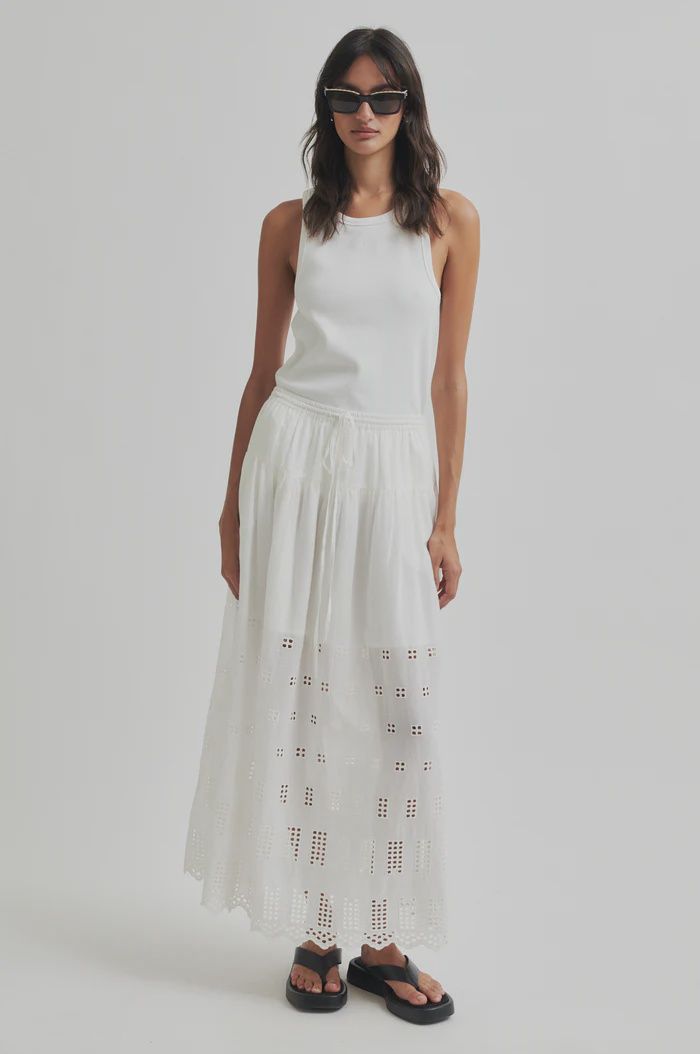 Elenore Skirt - White Alyssum