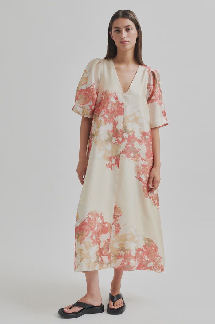 Lugana Maxi Dress - Spiced Coral