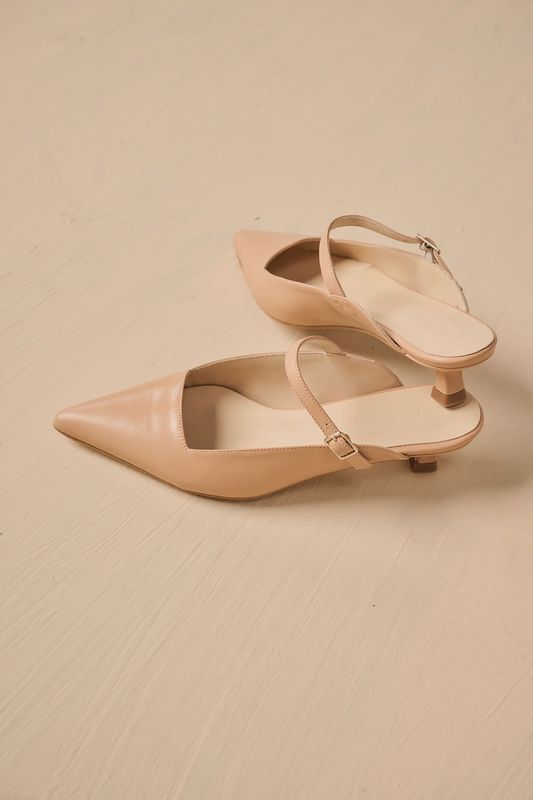 Slingback Joanne - Nude Leather