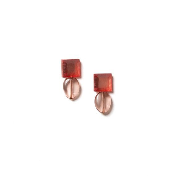 Earrings Shines - Coral
